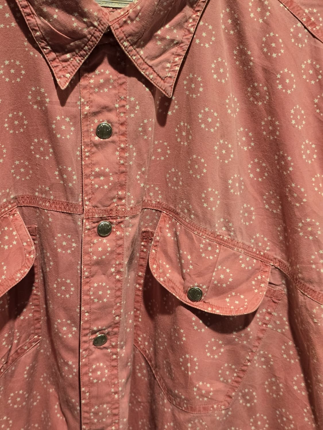 90s PACIFIC Star Pattern Western Shirt 상품이미지2