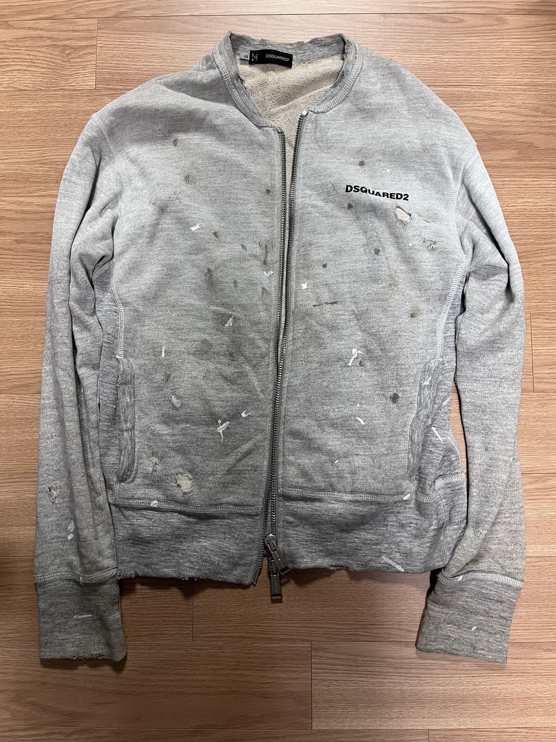 디스퀘어드2 빈티지 집업 가디건 그레이 XS 상품이미지1