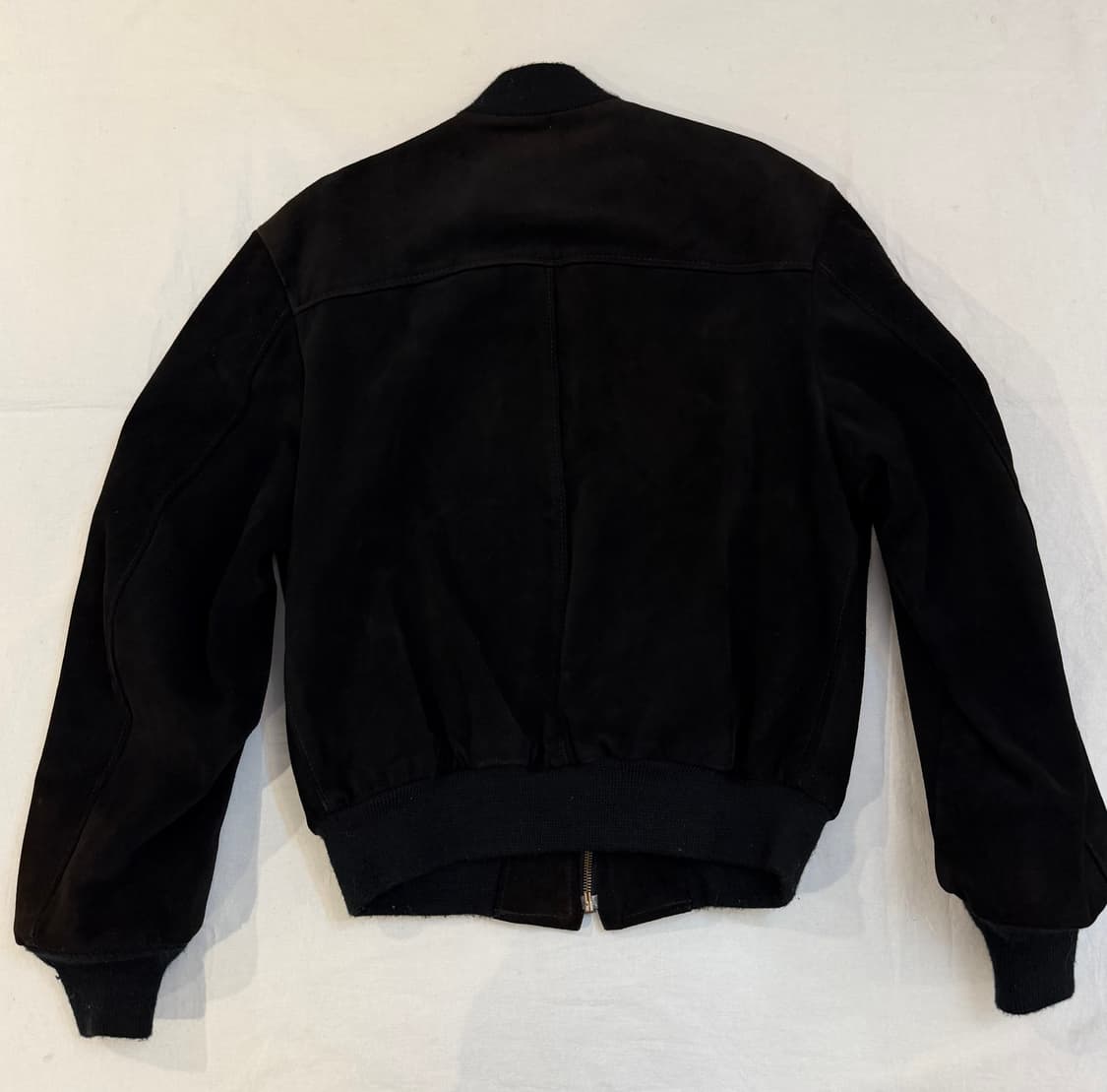 80s 쇼트 오리지널 USA 스웨이드 블루종 봄버자켓 상품이미지3