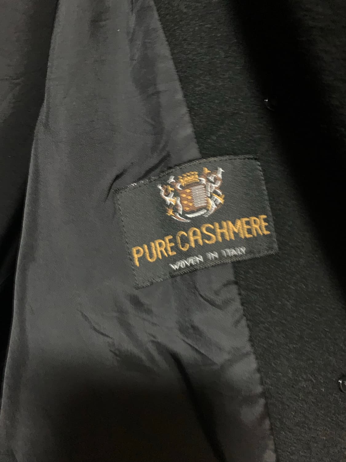 퓨어 캐시미어100 블랙 롱코트 상품이미지5