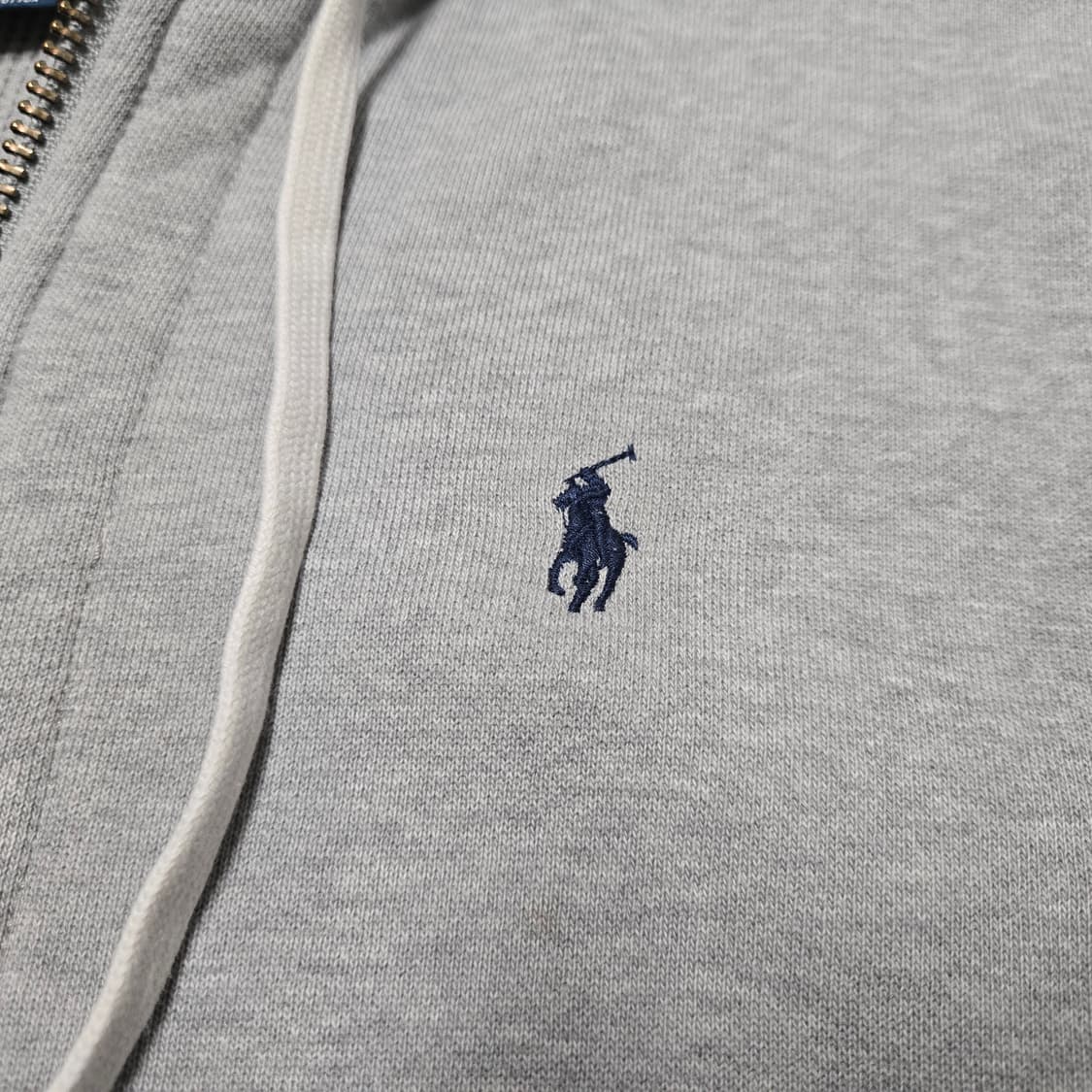 L 폴로랄프로렌 써멀 헤비코튼 투웨이 집업 후드 그레이 상품이미지2