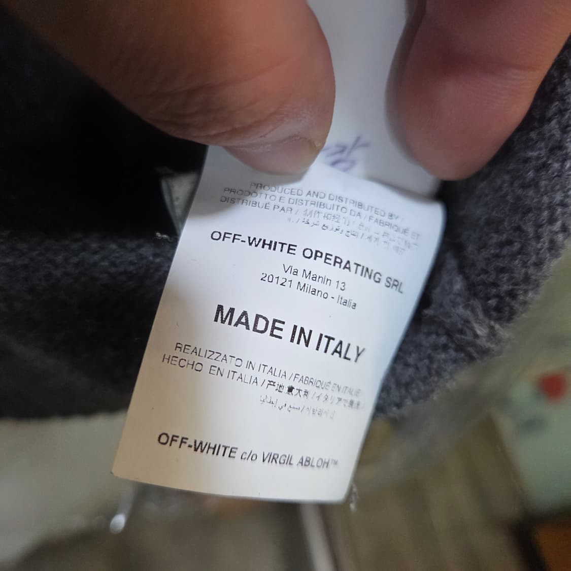 오프화이트 애로우 니트 상품이미지7