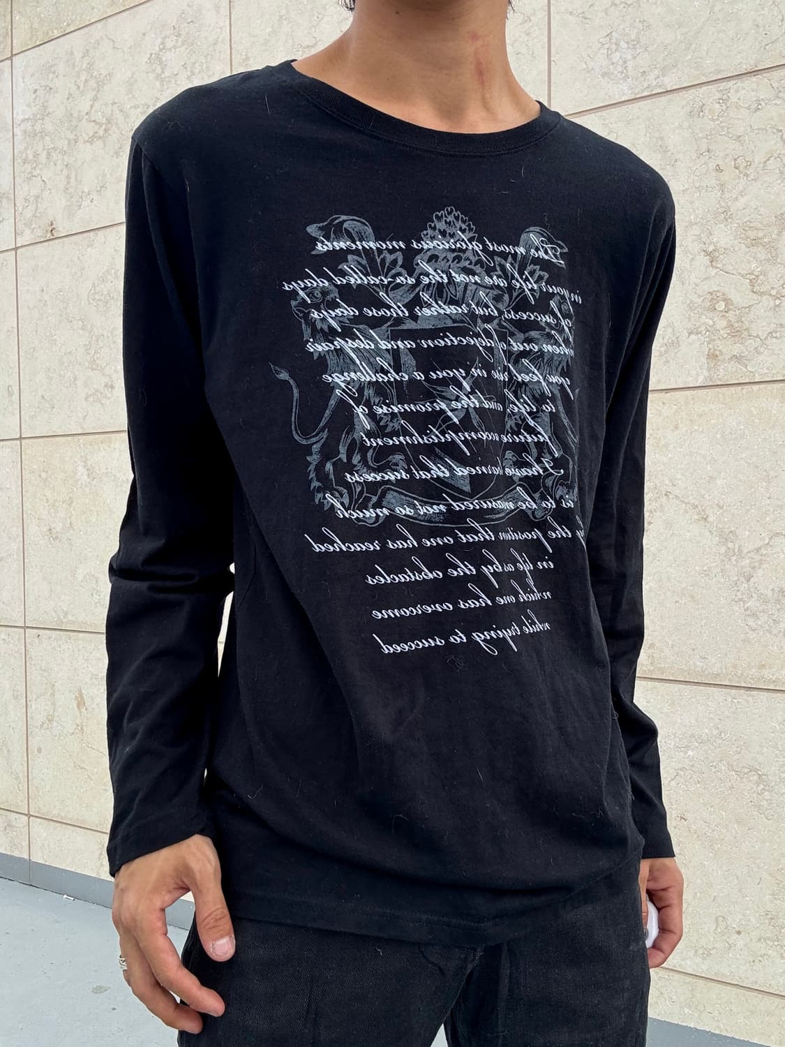 “Vintage” Y2K Lettering Gothic Print Sle 상품이미지6