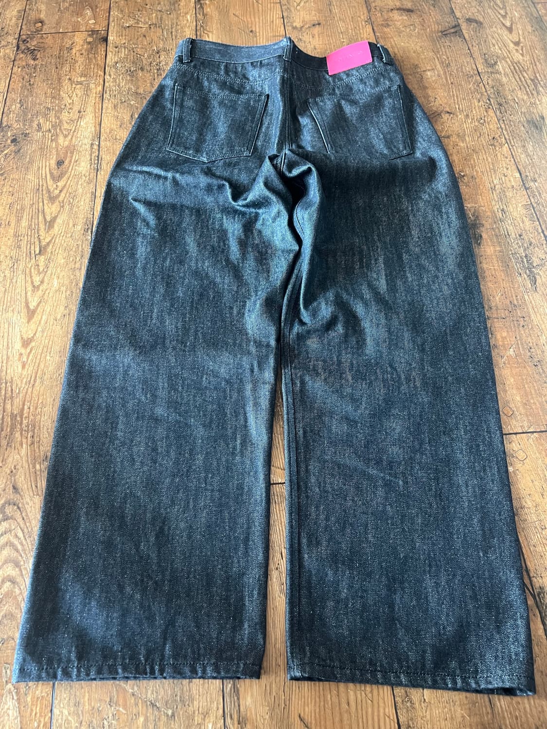 포트너스 투턱 와이드 블랙진 L Two Tuck Wide Black Je 상품이미지2