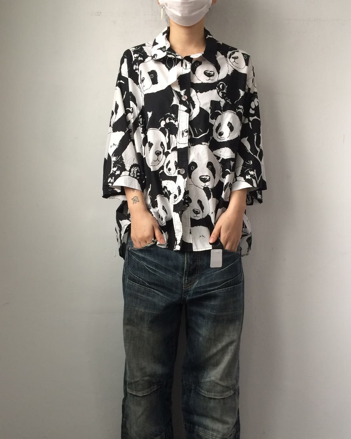 Panda pattern shirt 상품이미지1