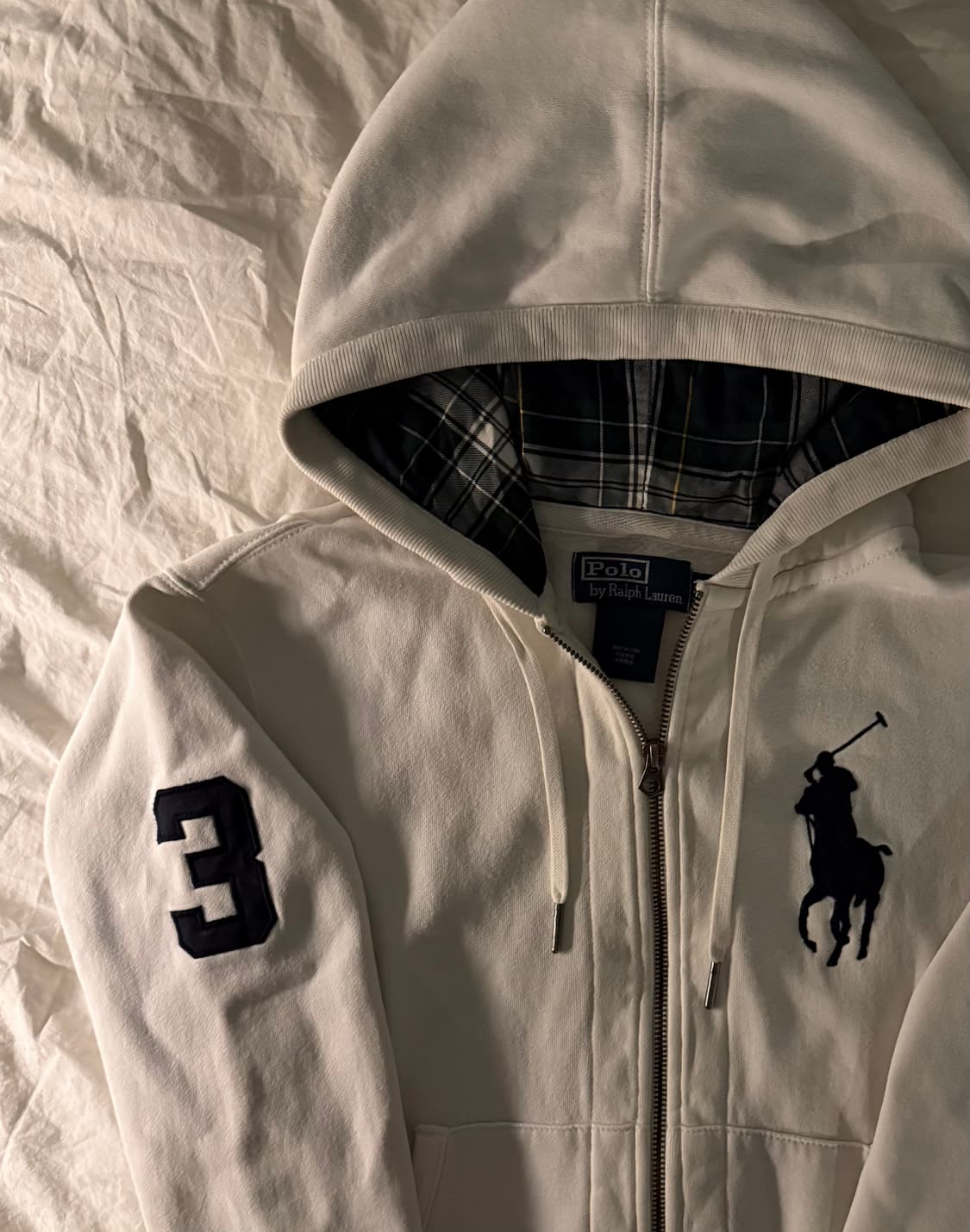 폴로 빅포니 후드집업 화이트 상품이미지1