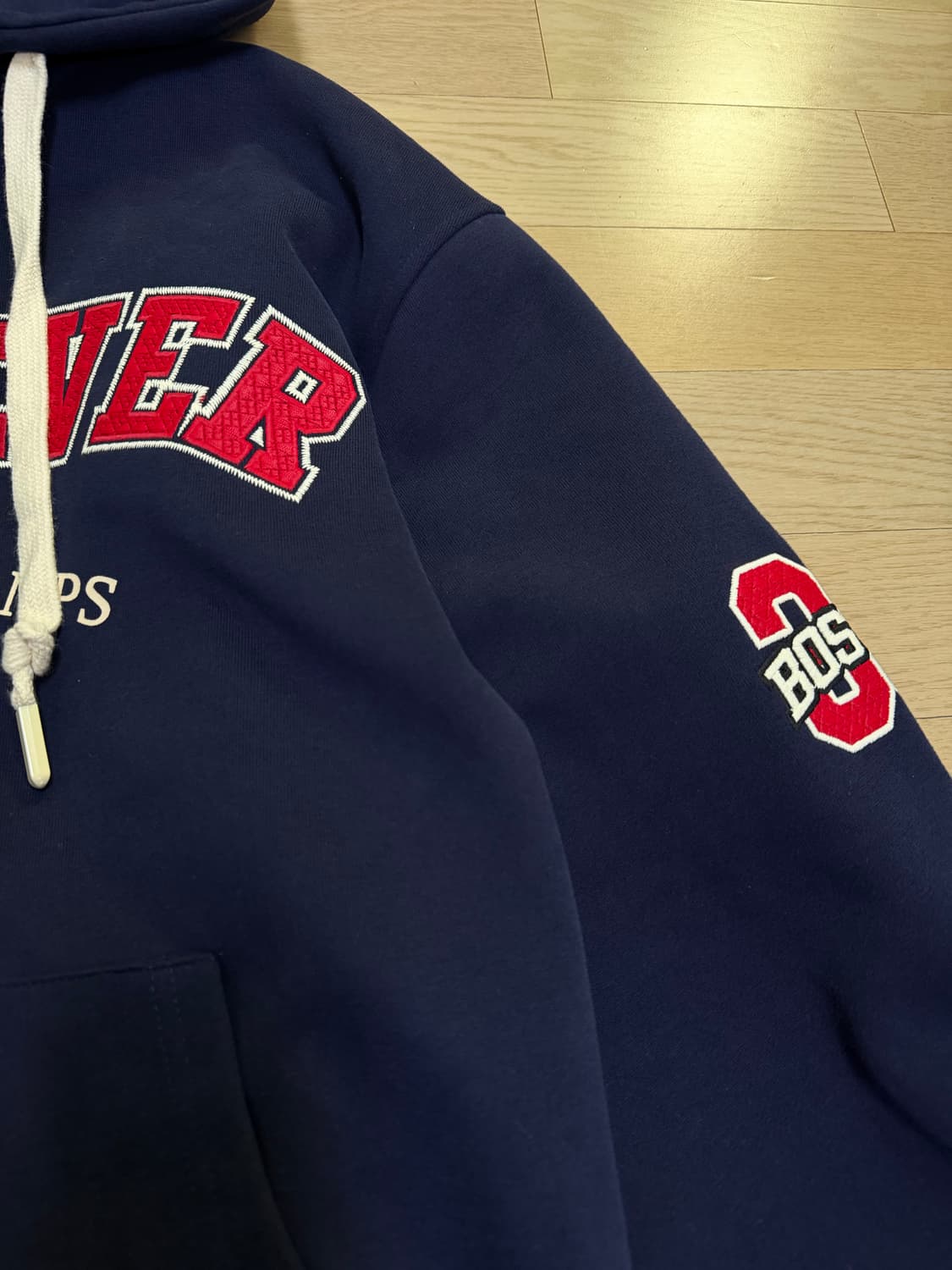 네이비 컬리지 후드집업 상품이미지4