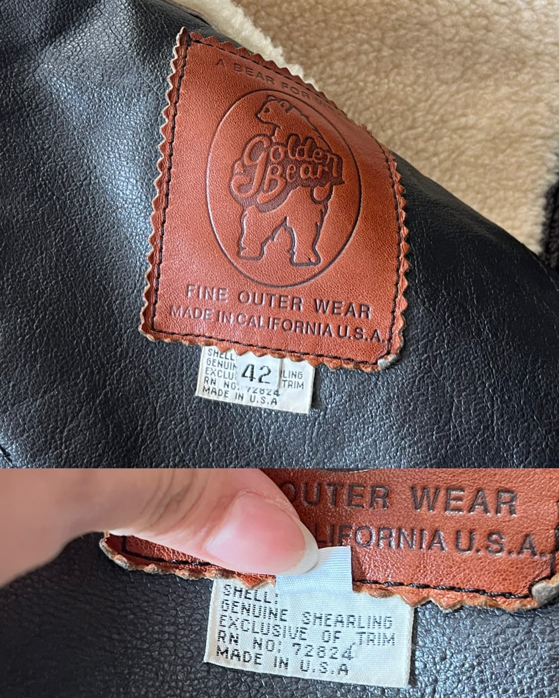 Golden Bear 골든베어 B-6 쉐어링 무통 자켓 상품이미지9