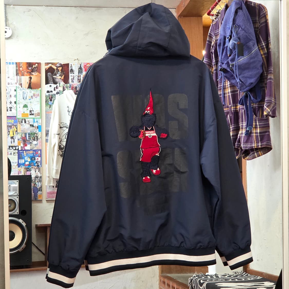 NBA 자수 포인트  네이비 아노락 후드 상품이미지1