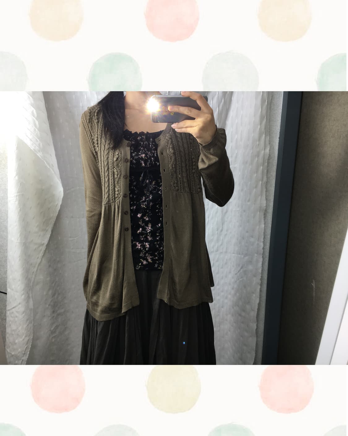 카키브라운 가디건  상품이미지3