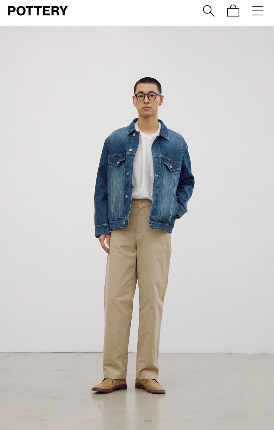 포터리 데님자켓 미드블루 상품이미지5