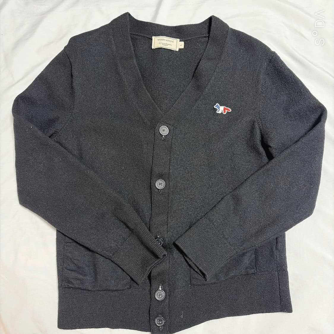 메종키츠네 폭스 패치 블랙 가디건 L (여성) 상품이미지1