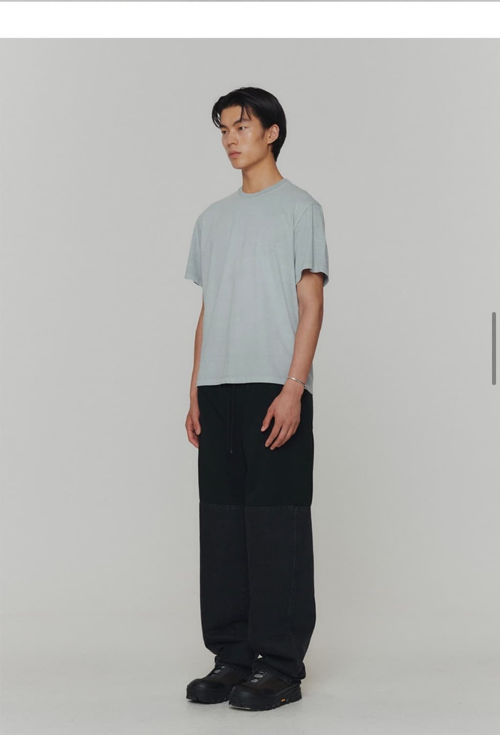 아모멘토 드로우스트링 데님 팬츠 블랙 상품이미지2