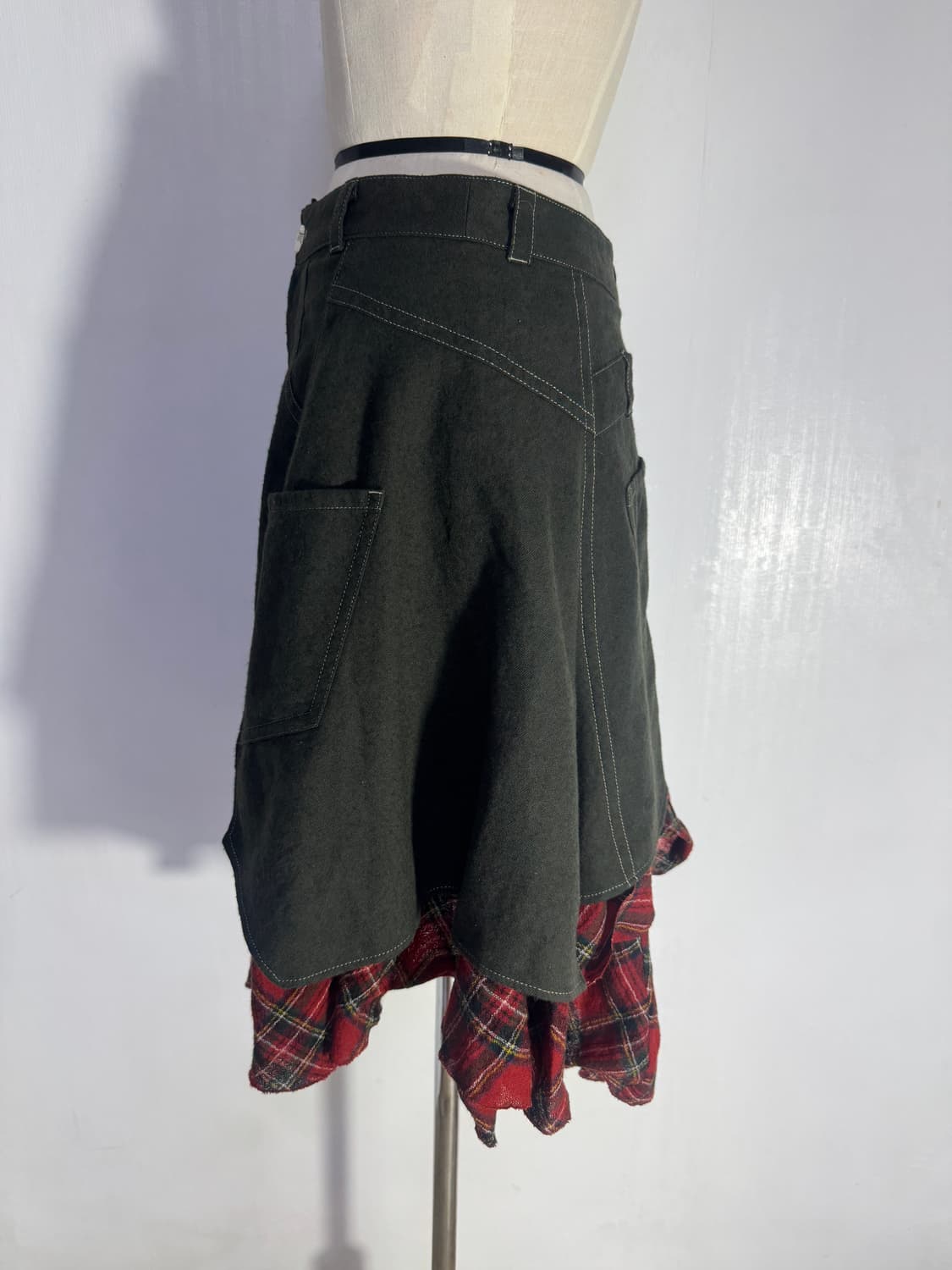 빈티지 비대칭 레이어드 스커트 아방가르드 y2k 꼼데가르송 준야와타나베 상품이미지2