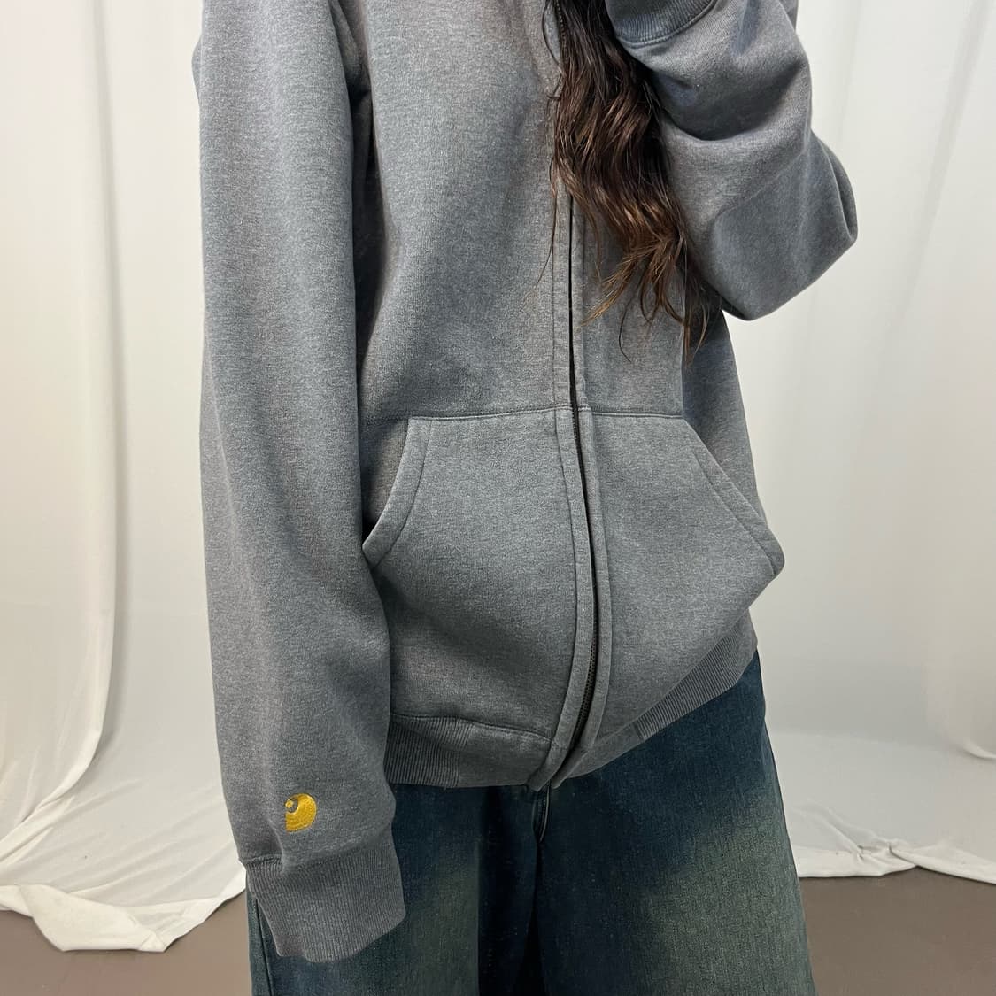 Carhartt gray hood zip-up 상품이미지2