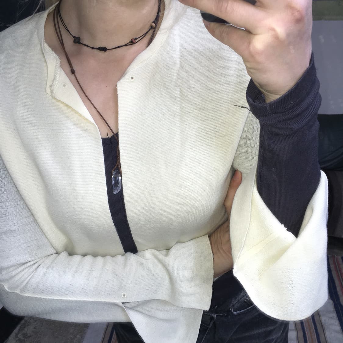 투티/0268 JILLSTUART 가디건 크롭 모리걸 러블리 소매트임 상품이미지1