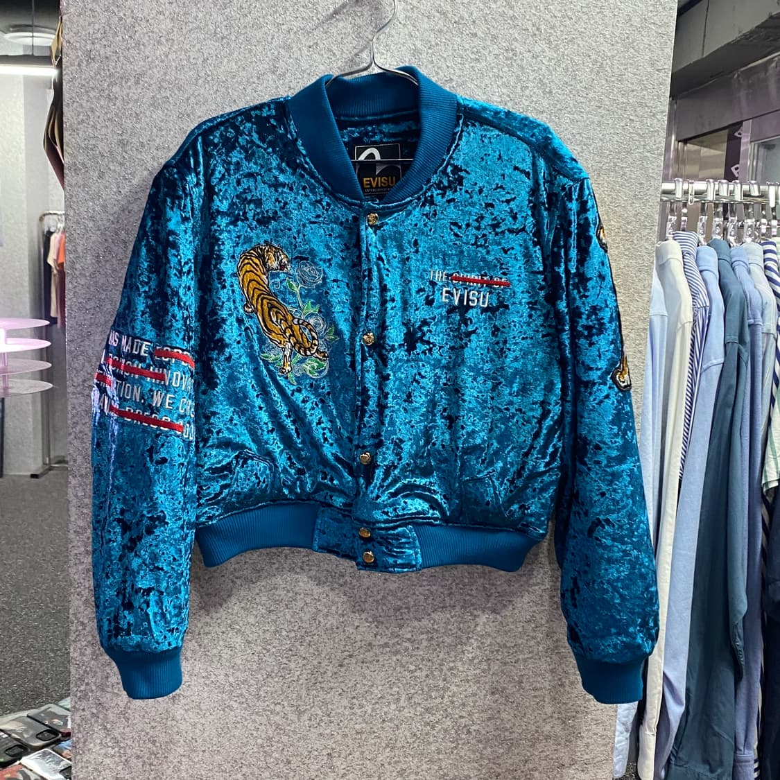 에비수 아치로고 벨벳 스카잔 B3131 상품이미지2