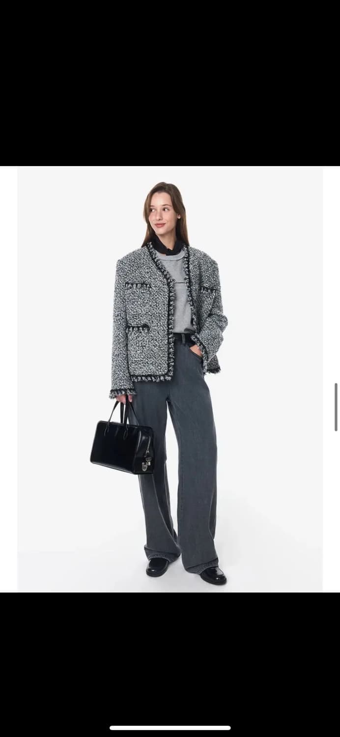 그로브 ALIA TWEED JACKET 블랙 상품이미지3