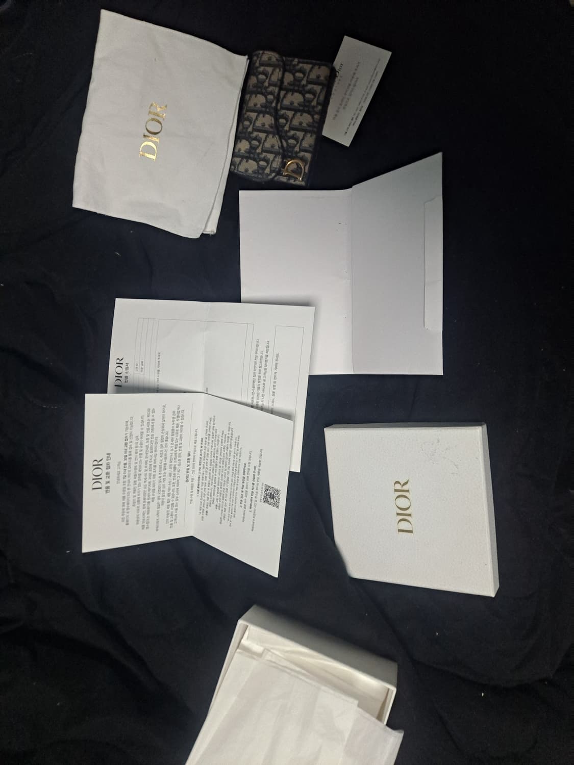 디올 새들 3단카드지갑 상품이미지1