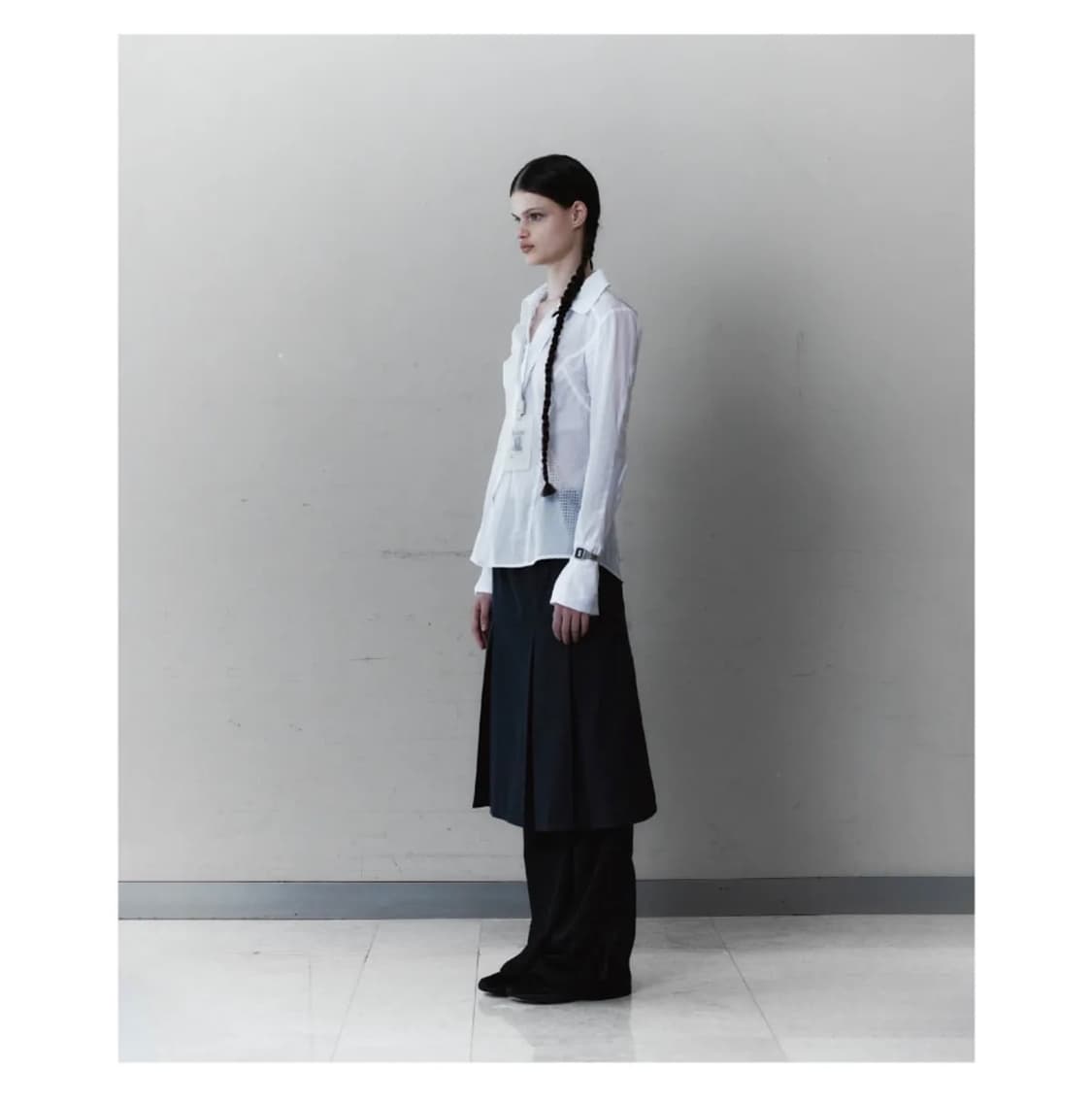 OJOS Jersey Pleats Skirt Pants 상품이미지1