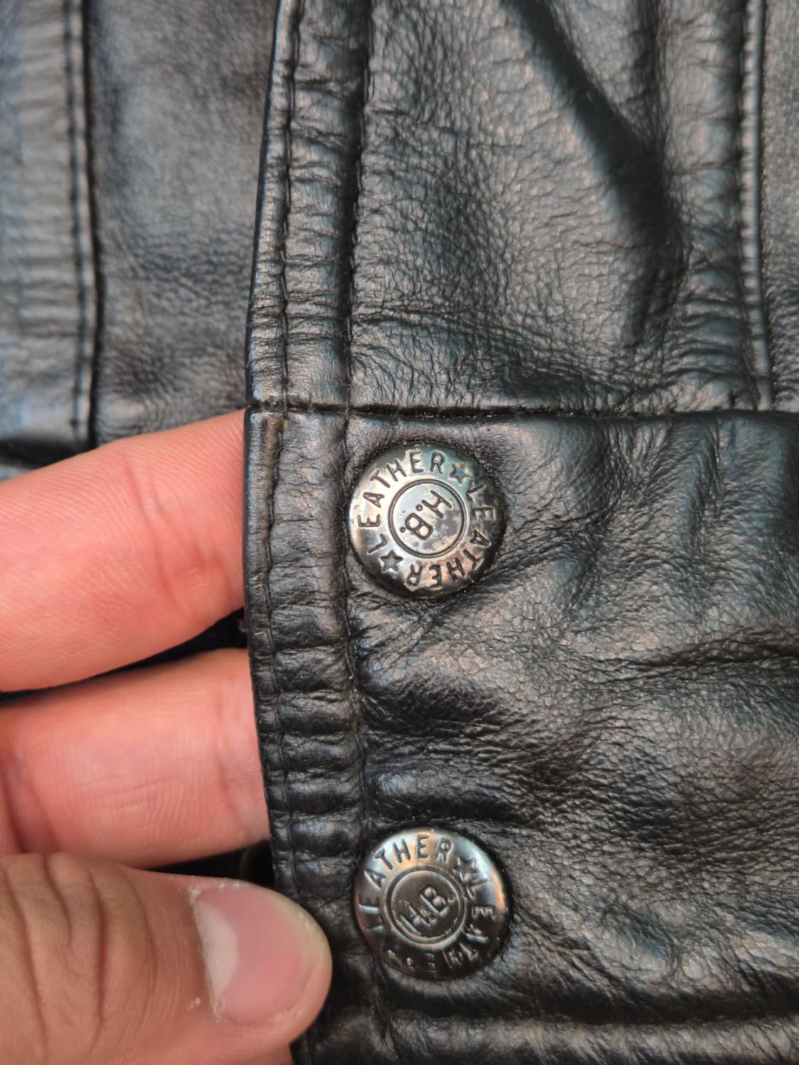 H.B. LEATHER 블랙 양가죽 자켓 XL 상품이미지6