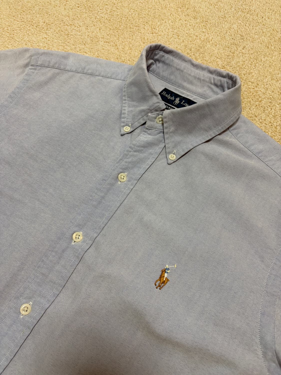 M) 폴로 랄프로렌 클래식핏 옥스포드 반팔셔츠 하늘색 상품이미지4