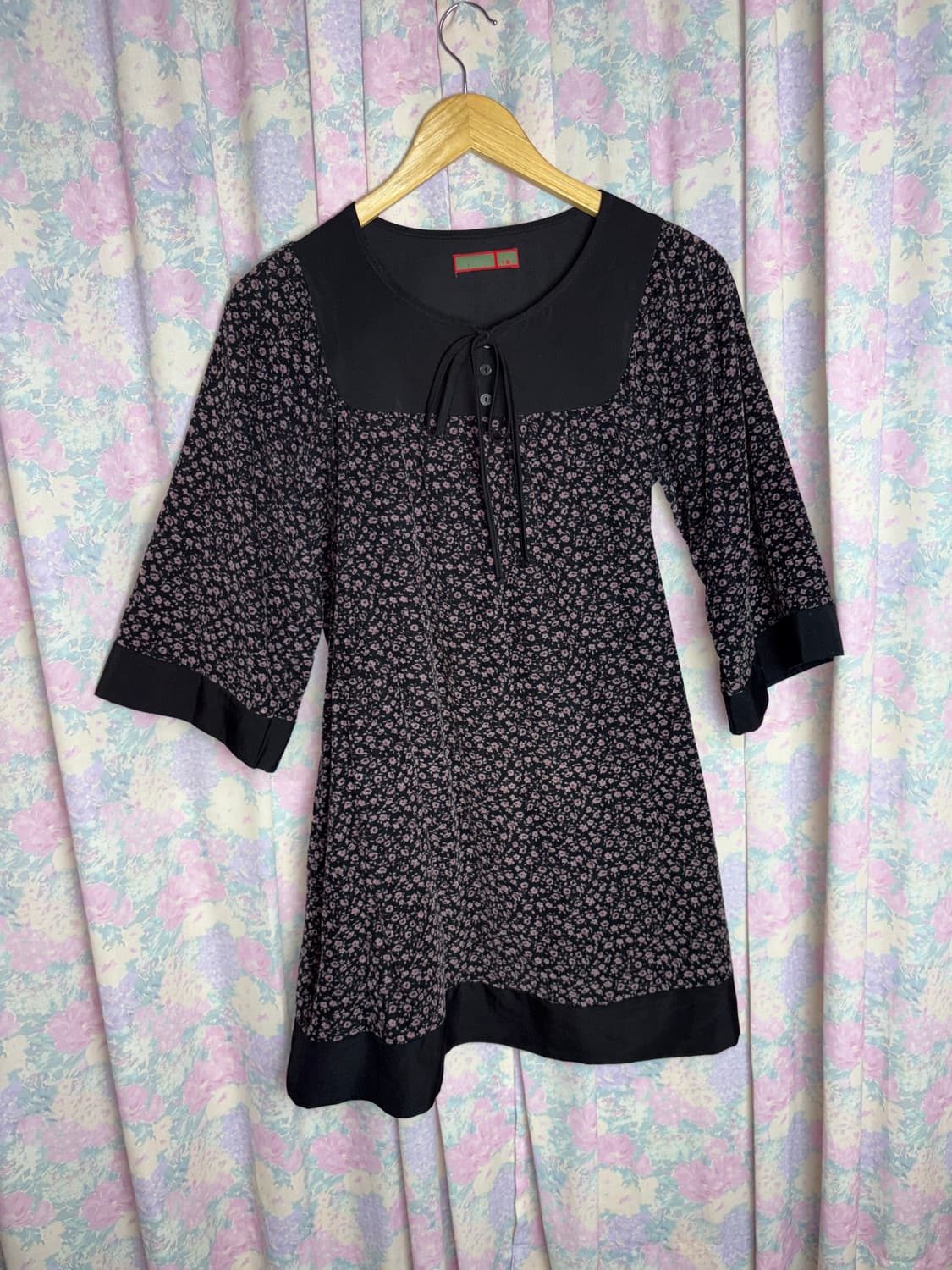 블랙 잔꽃 원피스  상품이미지5