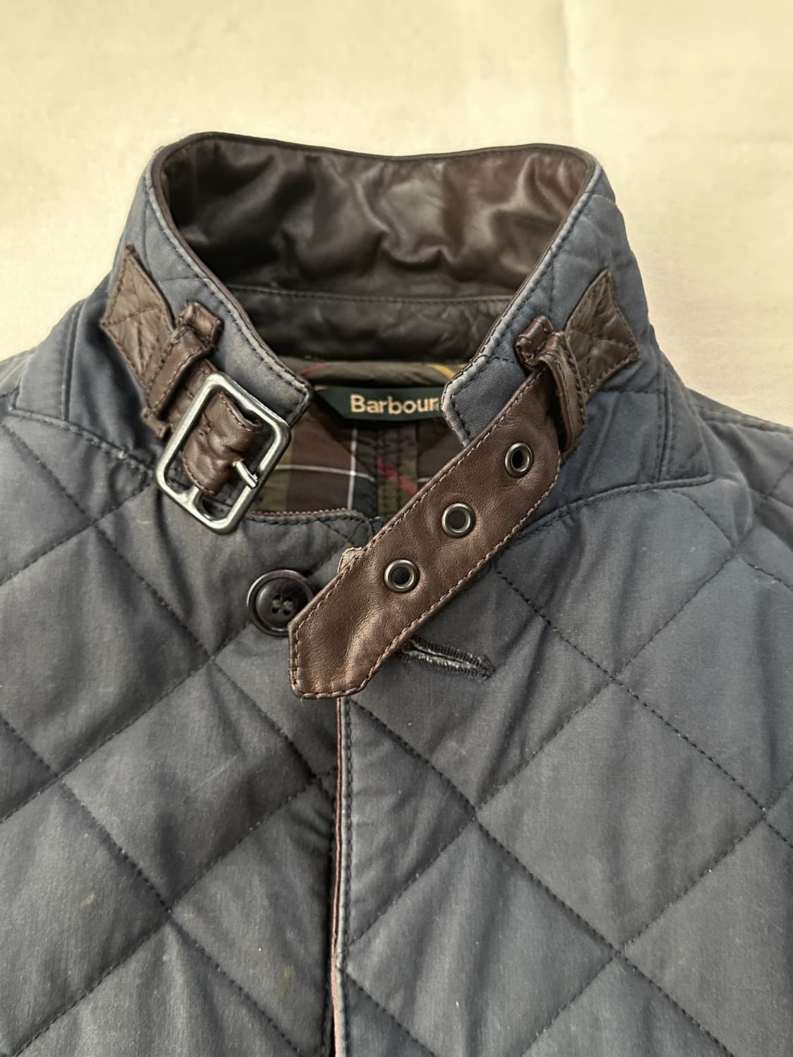 바버 네이비 왁스 퀼팅 자켓 여성 S 상품이미지3