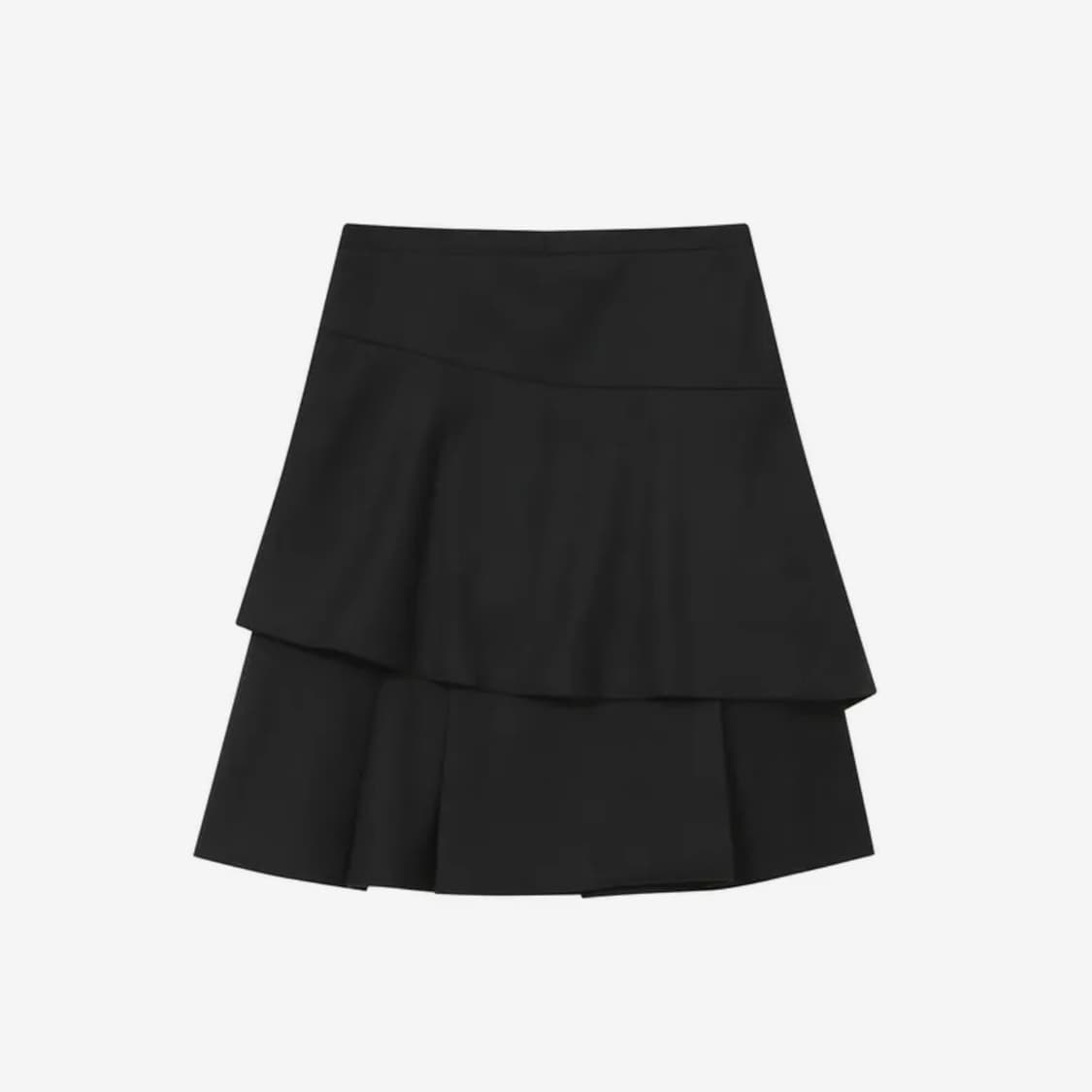 미세키서울 Sei layered midi Skirt BLACK 상품이미지3