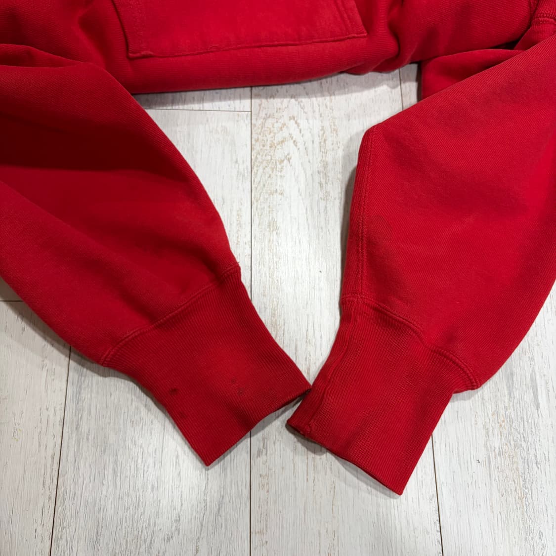 90s 챔피온 리버스위브 레드 후드티  상품이미지4