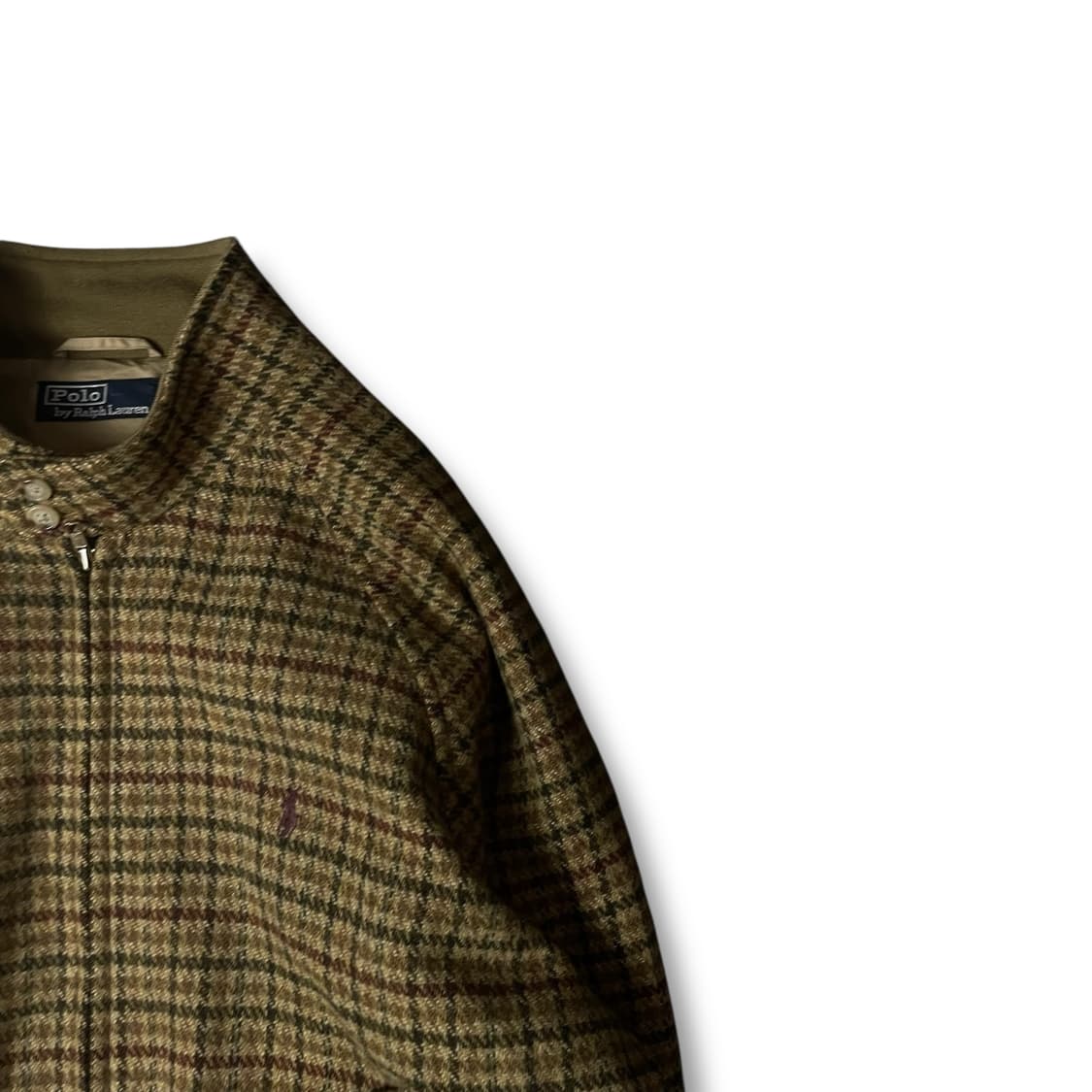 폴로랄프로렌 베이지 건클럽 체크 패턴 울 바라쿠타 자켓 105 상품이미지2