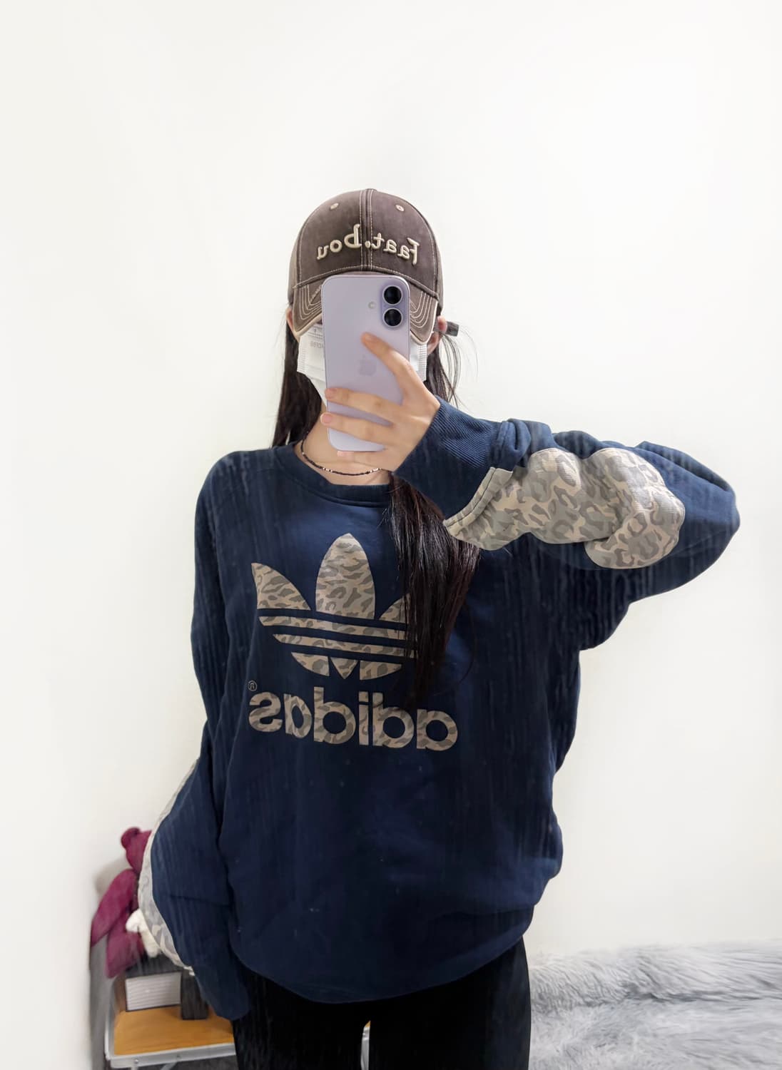 아디다스 카모 트레포일 빅로고 맨투맨(L) 상품이미지1