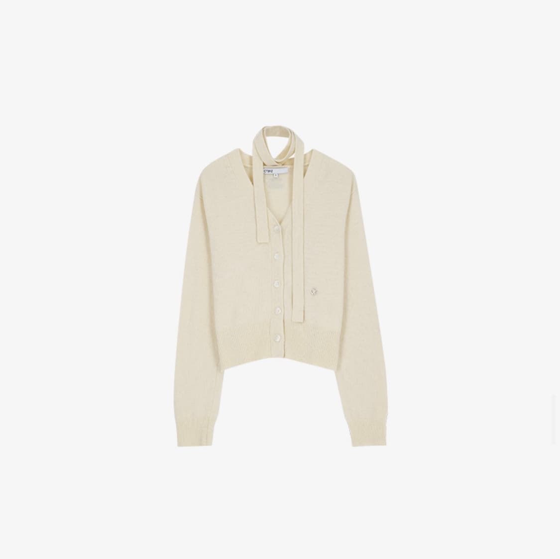 시티브리즈 울 브이넥 스카프 세트 가디건_CREAM 상품이미지3