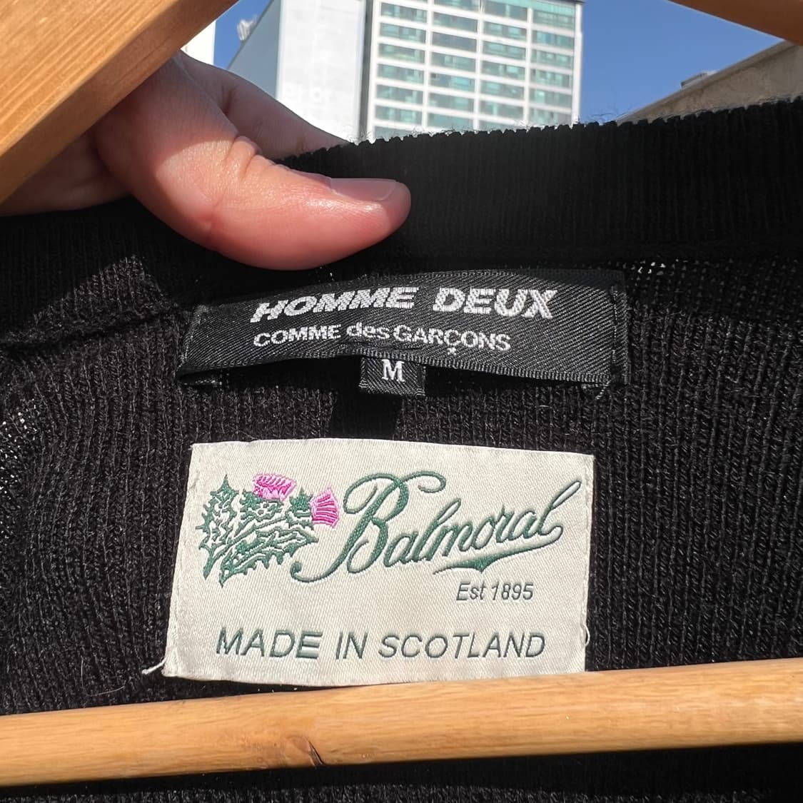 꼼데가르송 옴므 듀스 19SS Balmoral 아크릴 니트 상품이미지5