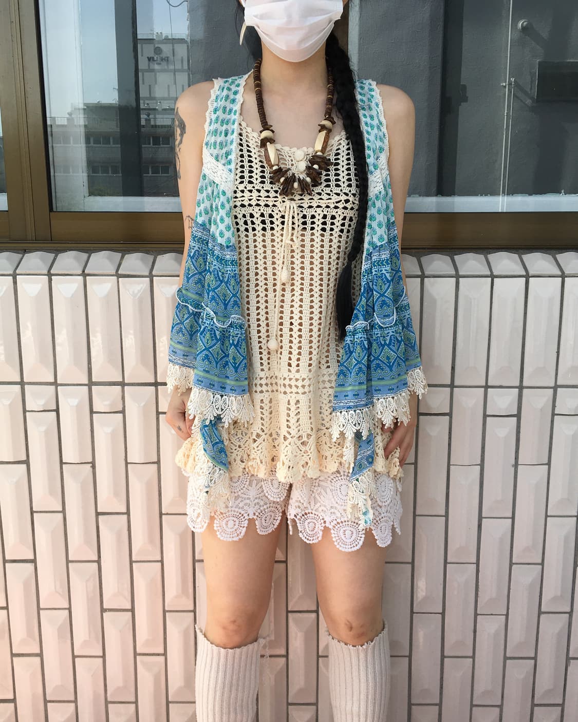Pom pom crochet sleeveless 상품이미지6