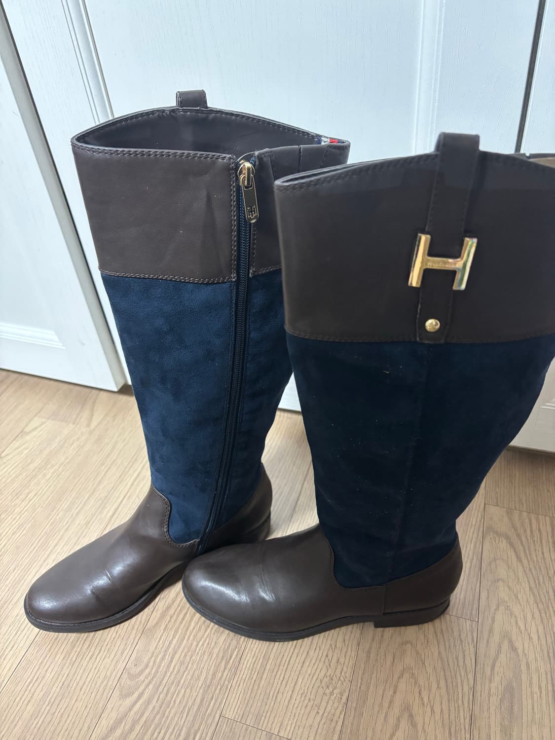 상태최상 타미힐피거 가죽 스웨이드 롱부츠 230 상품이미지1