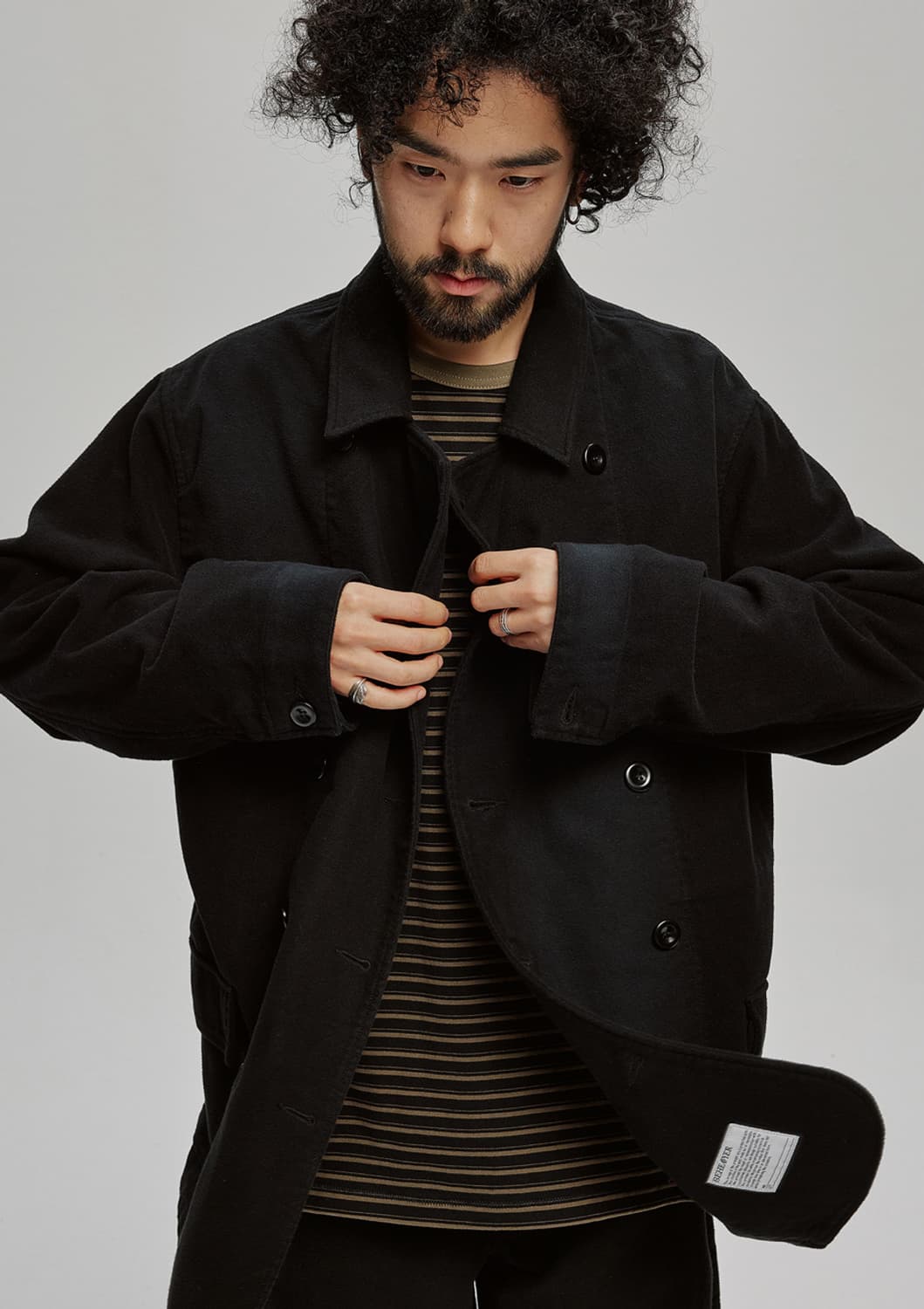 비헤비어Moleskin French DB Jacket FadedBlack 상품이미지1