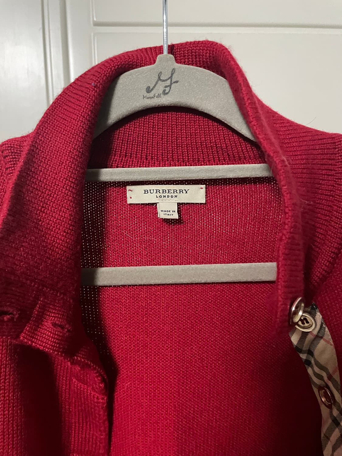 버버리 런던 노바체크 니트 가디건 상품이미지5