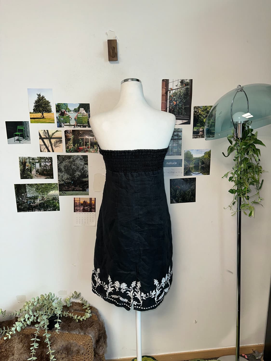 Black oriental floral top ops 상품이미지3