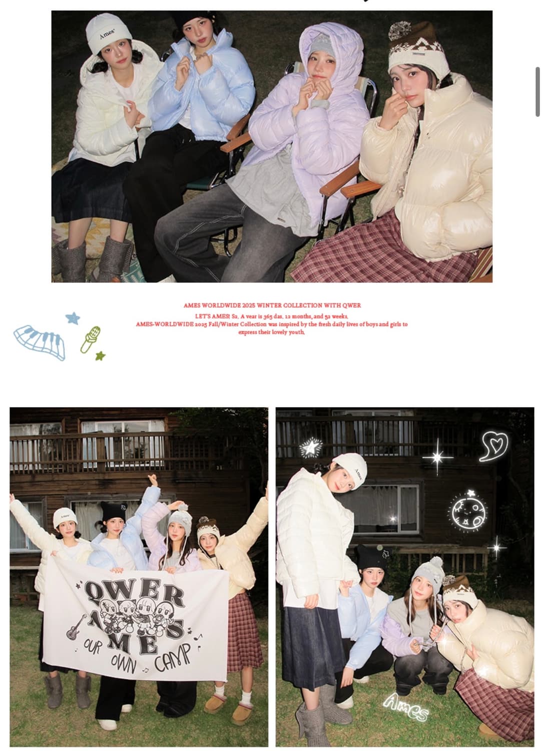 아메스 월드와이드 ames BASIC LOGO BEANIE WHITE 상품이미지3