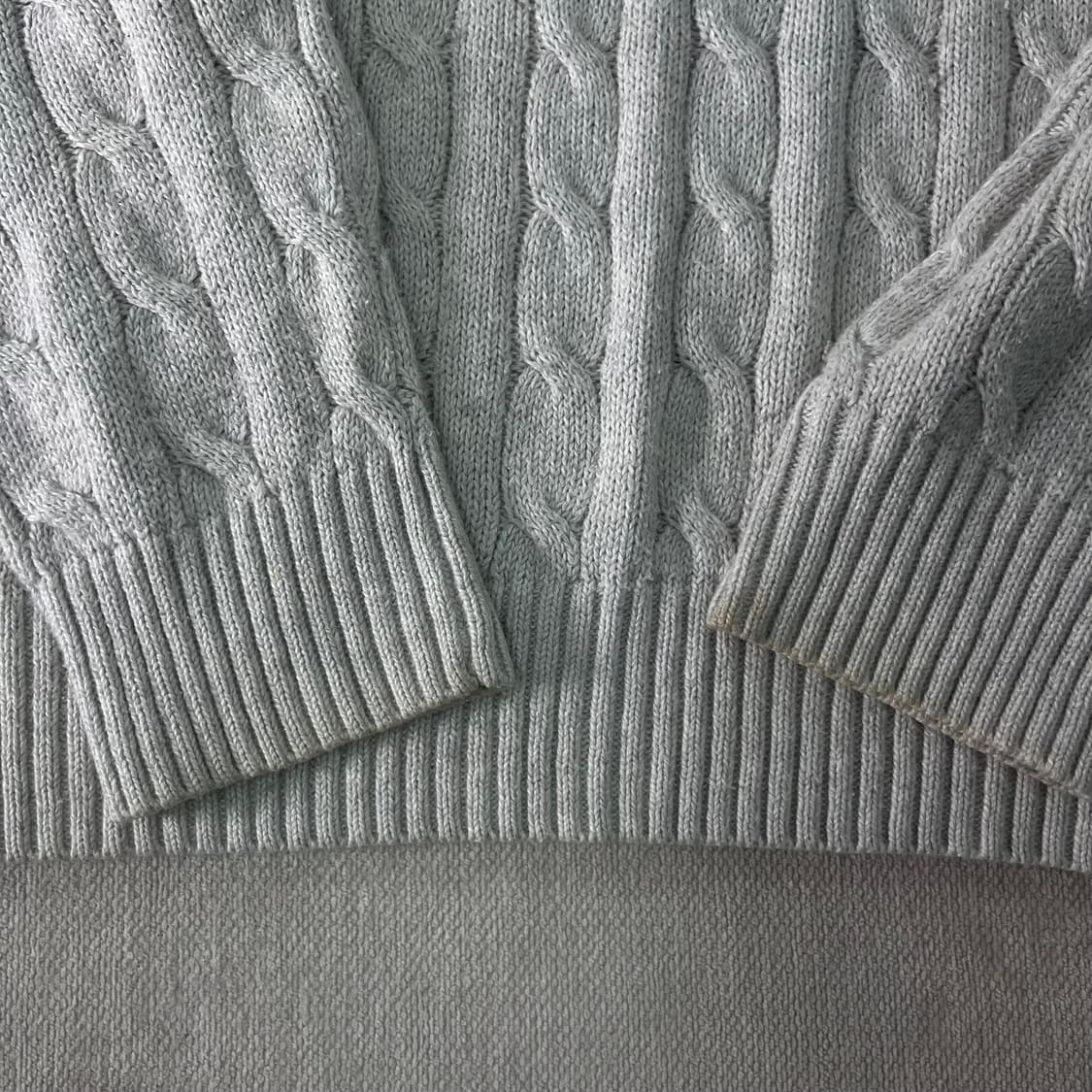 100 폴로랄프로렌 라이트그레이 꽈배기 니트 상품이미지6