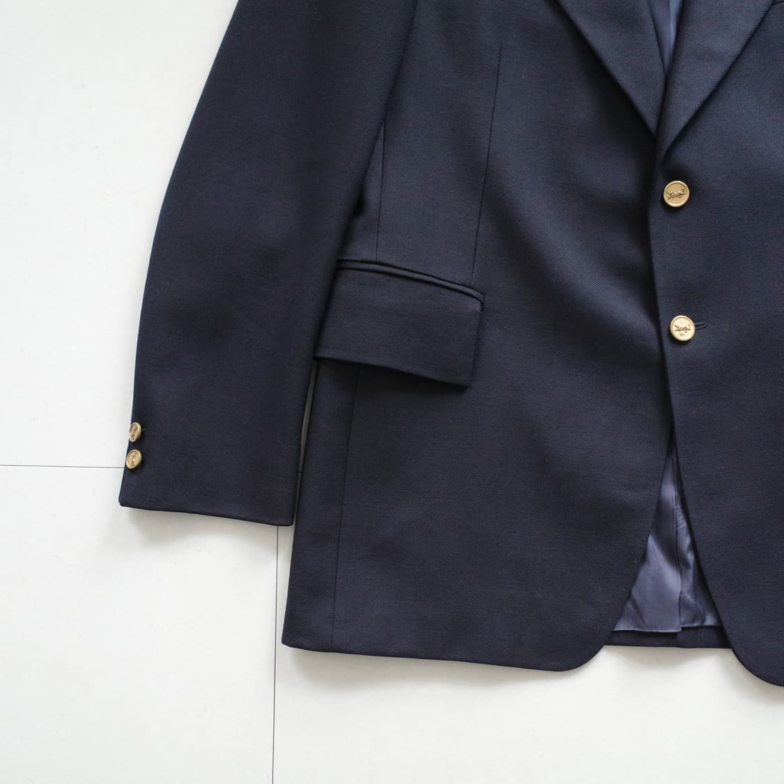 80s 빈티지 입생로랑 프랑스생산 금장 블레이저 상품이미지4