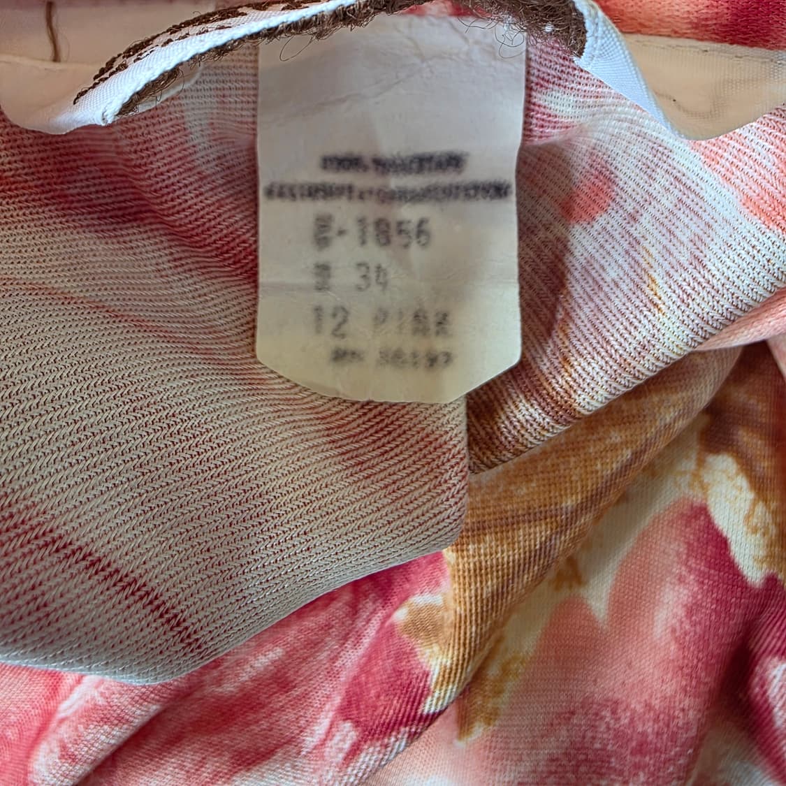 70's Montgomery Ward 스페셜 패턴 아트 블라우스 상품이미지7