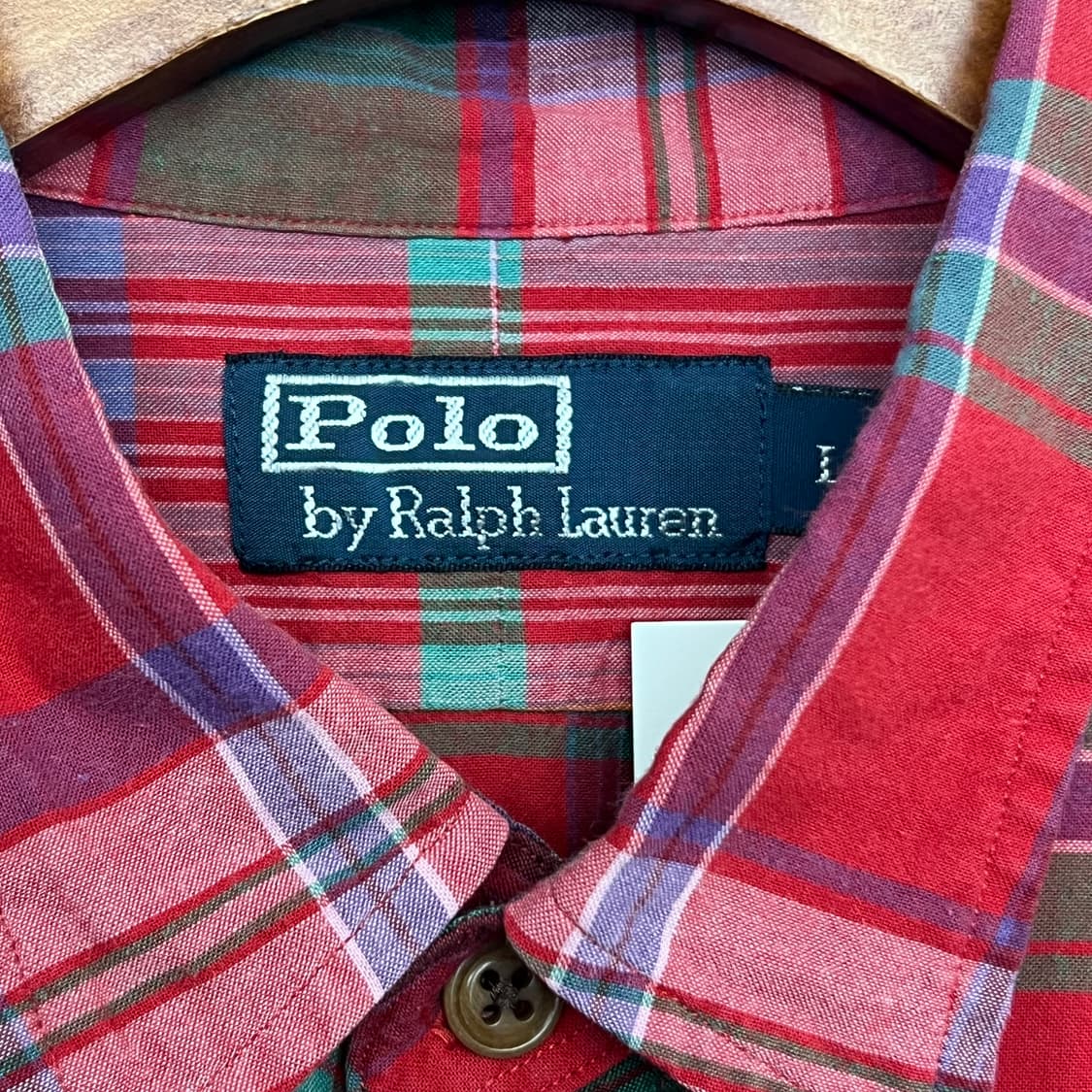 90‘s 폴로 마드라스 체크 반팔셔츠 상품이미지2