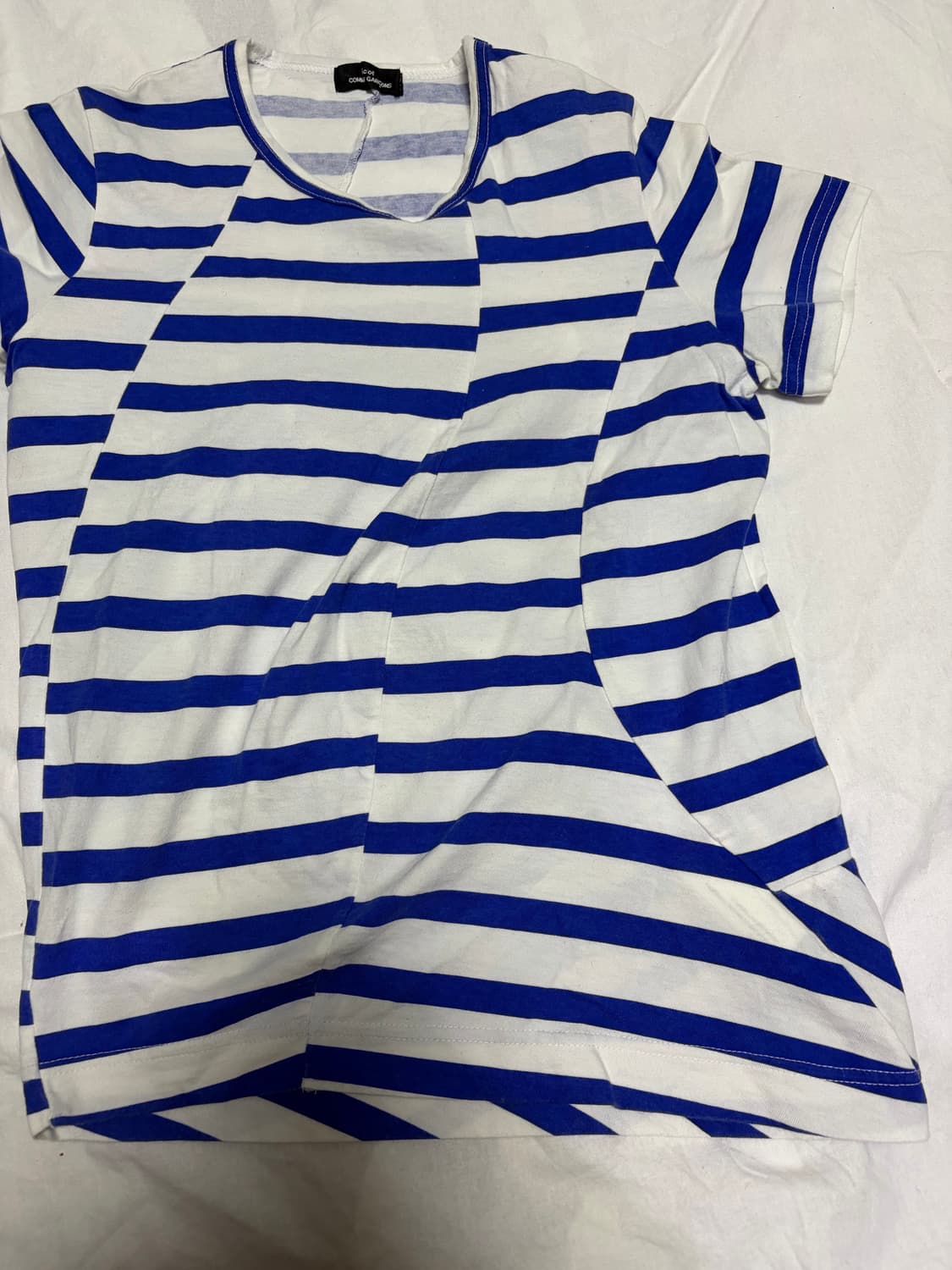 S)tricot Comme des Garçons 비대칭 스트라이프 반팔 상품이미지3