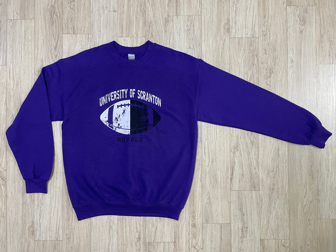 100) Vtg 길단 미대학 빅로고 퍼플 맨투맨(데드스탁) 상품이미지2