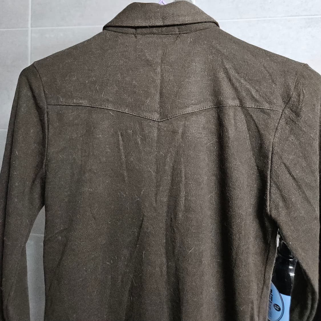 투포켓 슬림핏 코튼 남방셔츠 가디건_카키브라운 상품이미지7