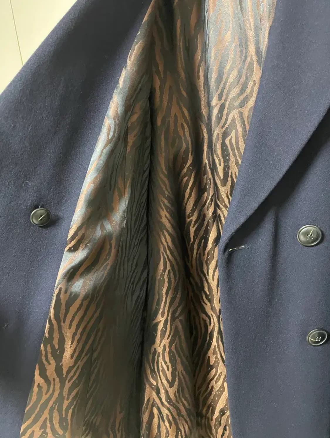 Alberto Biani 네이비 라그랑 더블 코트 42 사이즈 상품이미지2