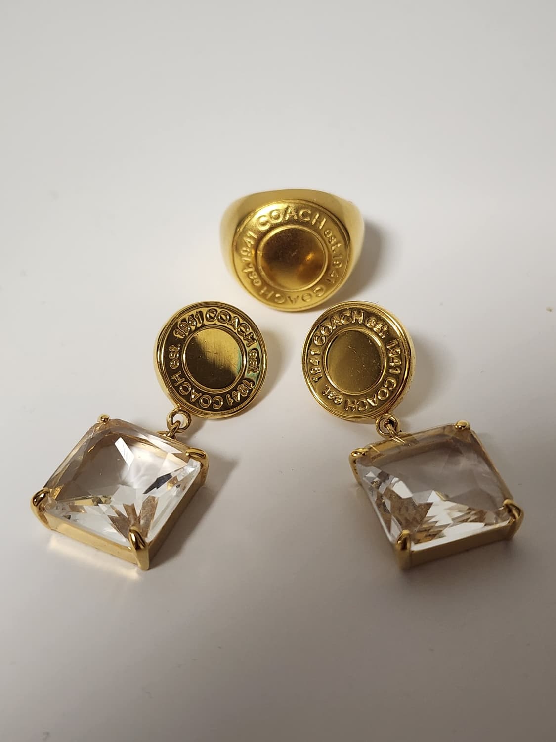 정품 코치 시그니처 귀걸이 및 반지 세트 상품이미지3