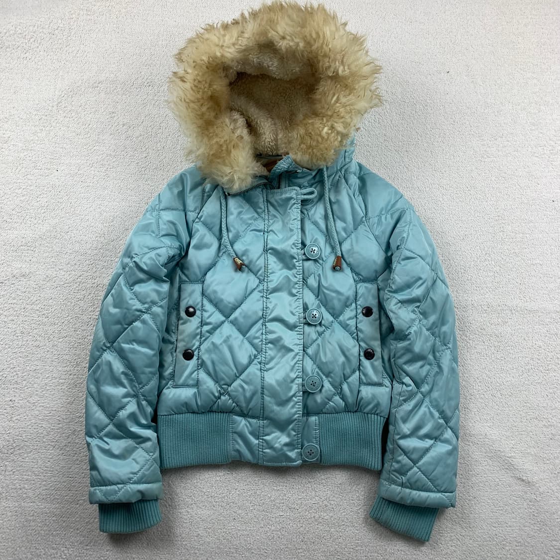 후아유 크롭 패딩 점퍼 민트 상품이미지1